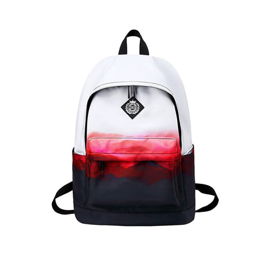 A red Lightweight nylon backpack College men's and women's shoulder bag