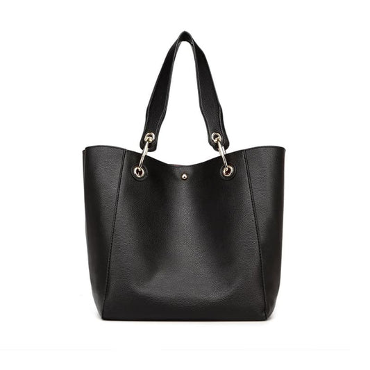 A Black Street trend PU Leather Handbag Ladies Tote Bag for Women Shoulder Bag
